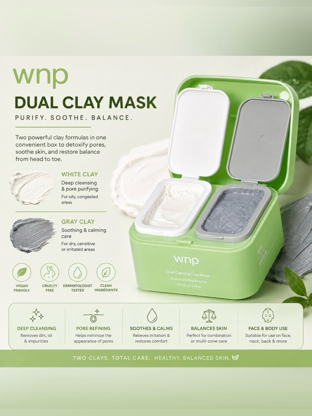 WNP Duo Cleansing Face Mask - Picture 1 of 6